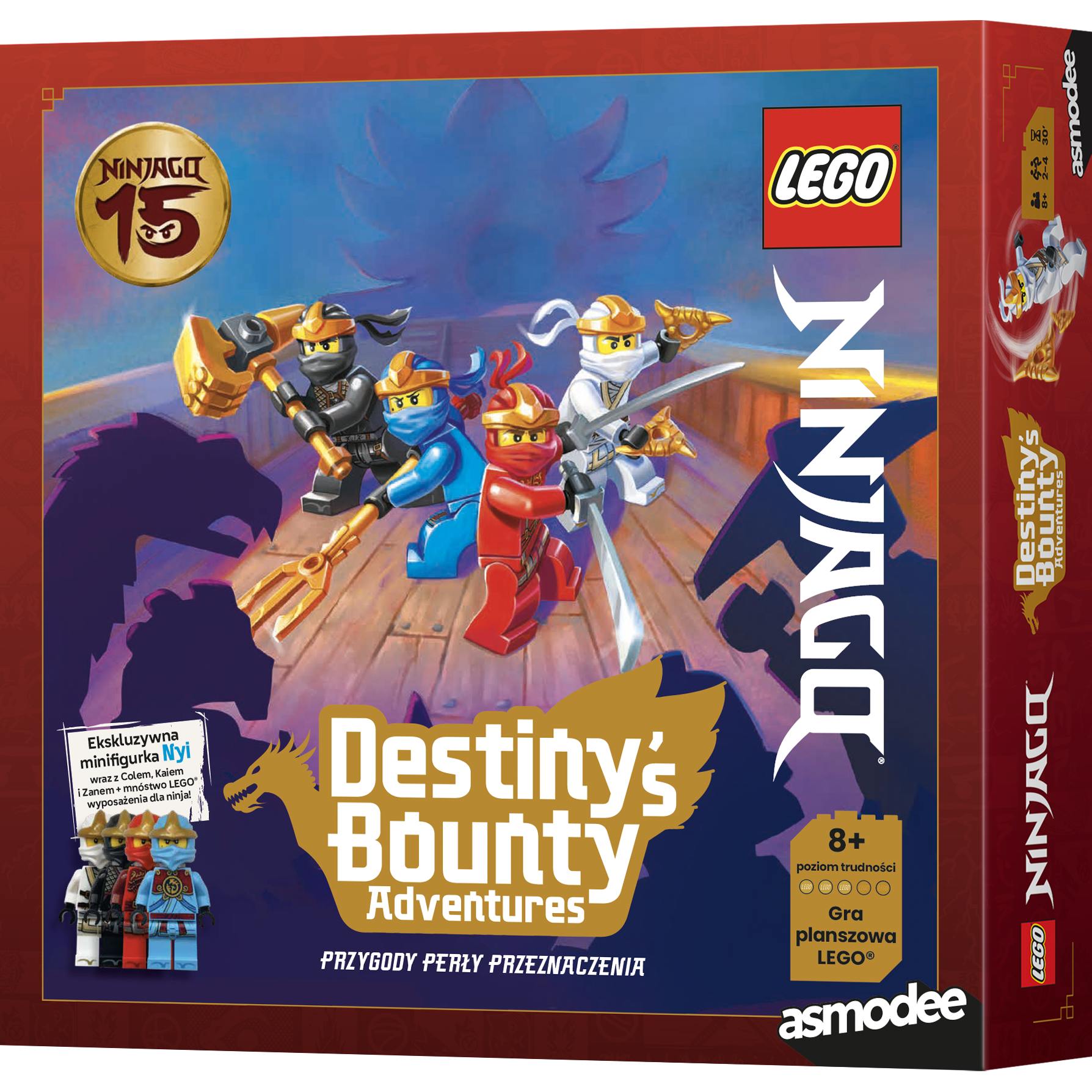 LEGO Ninjago Przygody Perły Przeznaczenia REBEL – gra planszowa 124 elementy