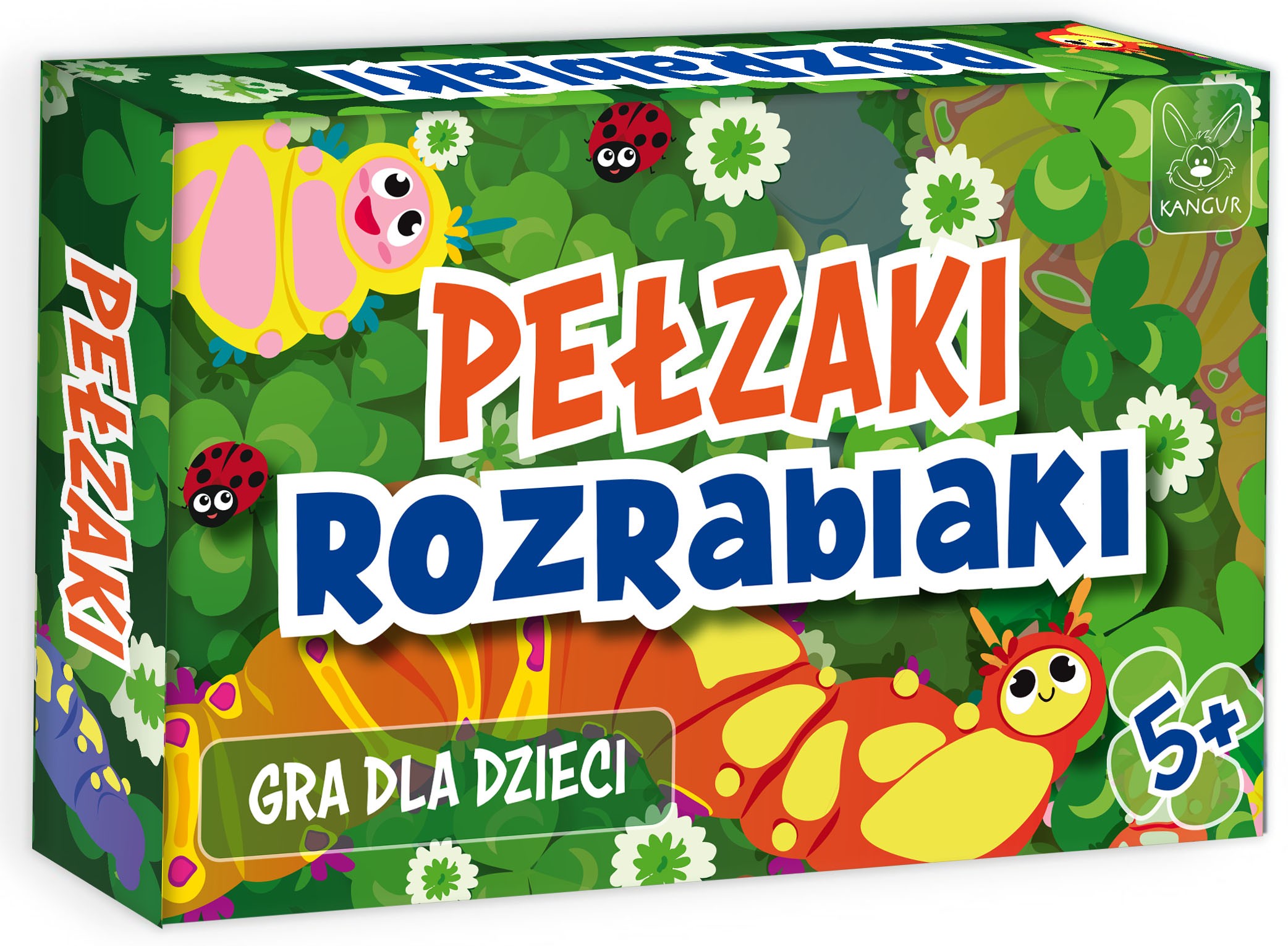 Karty do gry Pełzaki Rozrabiaki KANGUR z kolorowymi elementami