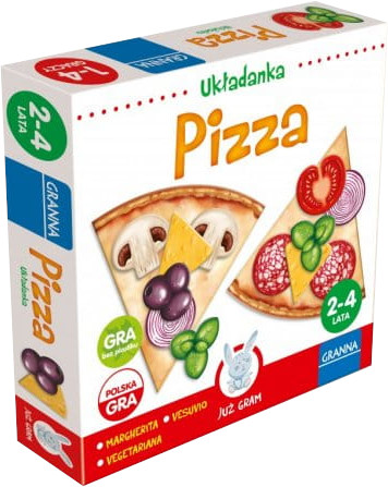 Elementy układanki Pizza - ser, salami, warzywa i kawałki ciasta