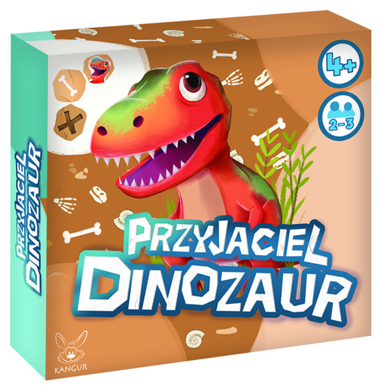 Zestaw do gry Przyjaciel Dinozaur z żetonami i pionkami marki KANGUR