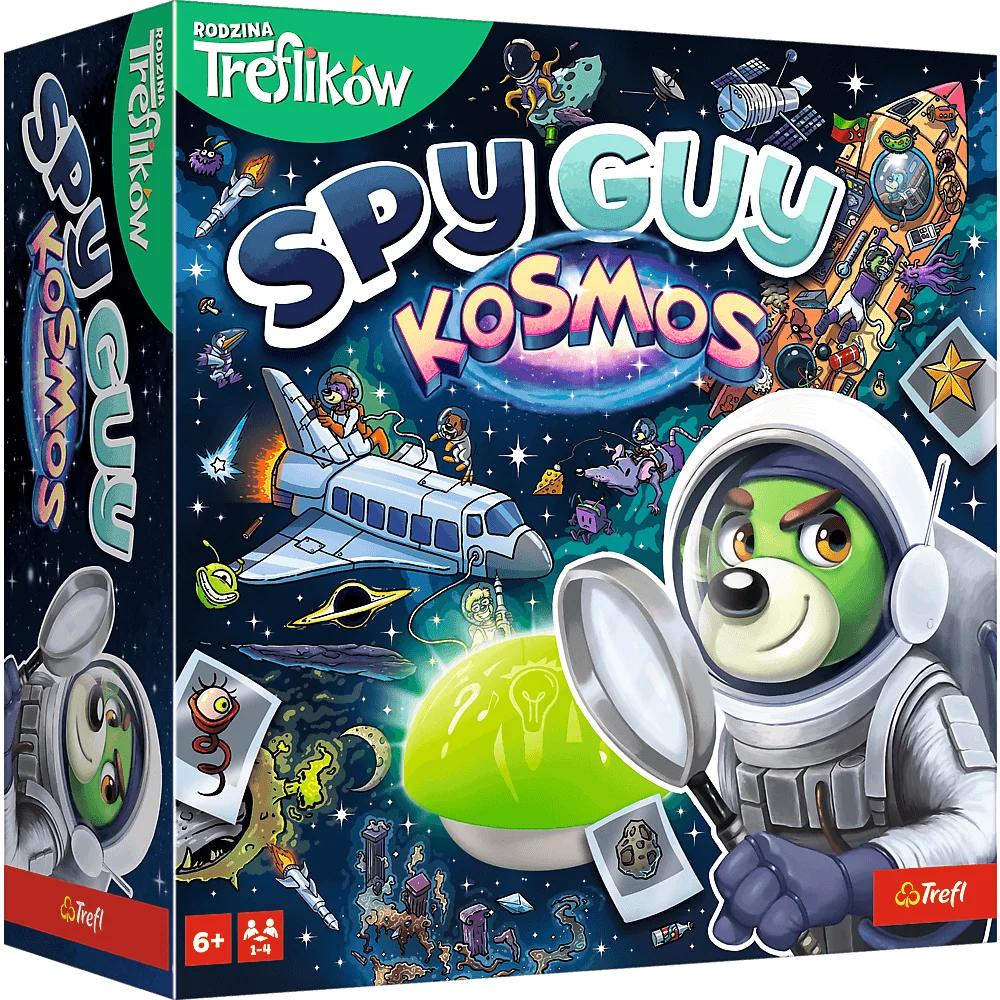 Plansze i elementy gry Spy Guy Kosmos do wspólnego wyszukiwania poszlak