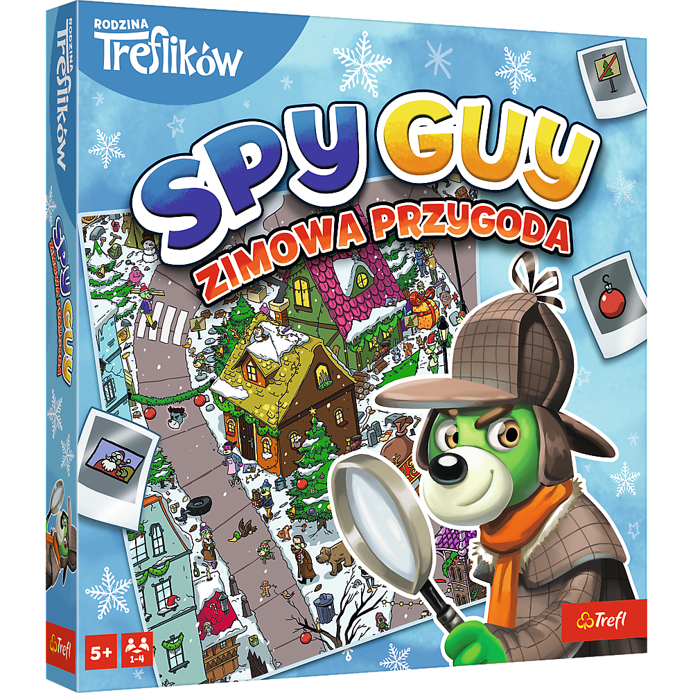 Spy Guy Zimowa Przygoda Trefl PAP, kooperacyjna gra planszowa na spostrzegawczość 5+