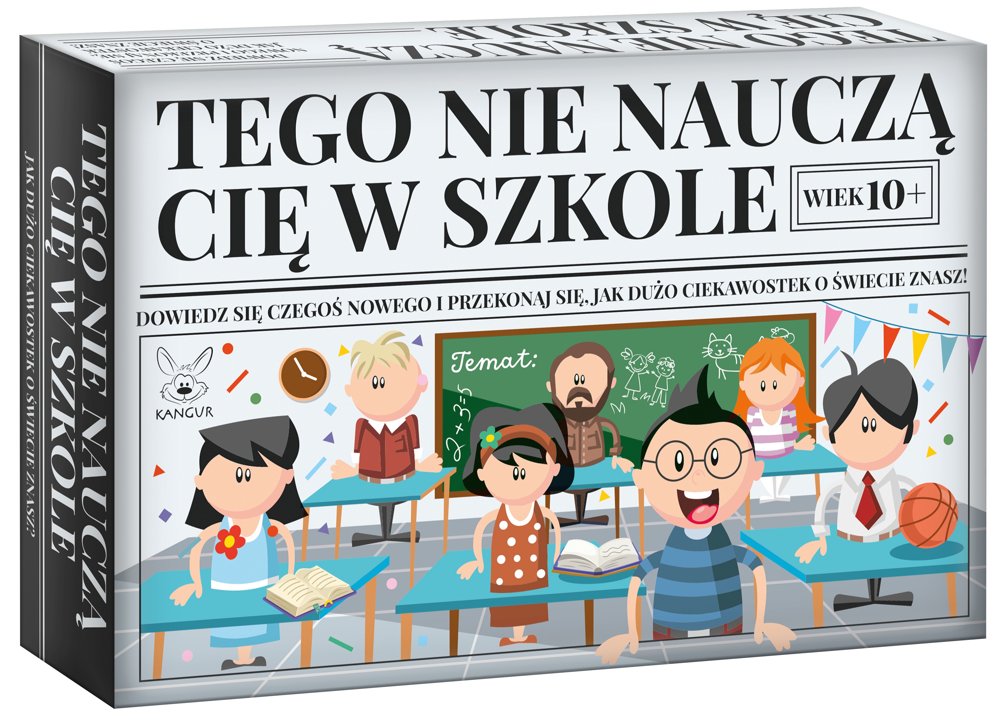 Karty edukacyjnej gry quizowej KANGUR z ciekawostkami o świecie dla dzieci