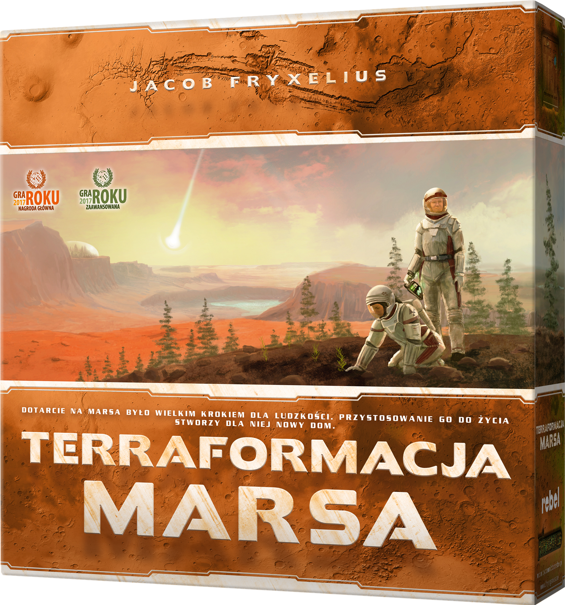 Terraformacja Marsa – widok elementów rozgrywki i kart projektów REBEL