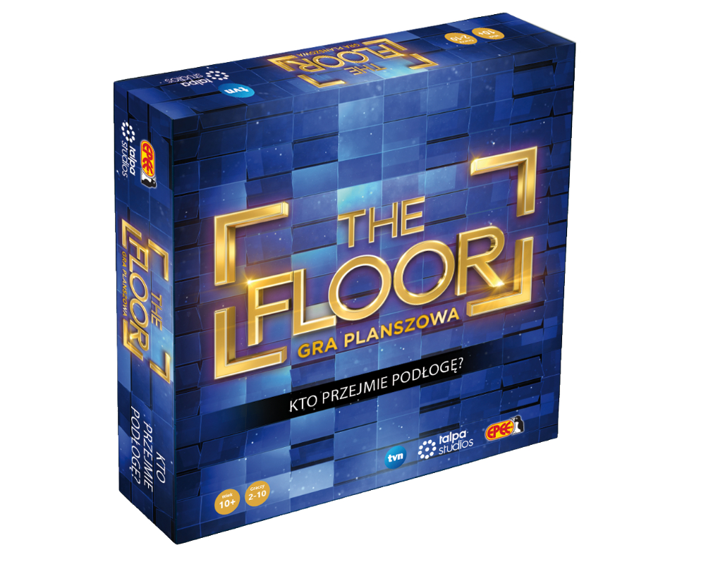 Karty i żetony gry The Floor - quizowa gra planszowa Epee