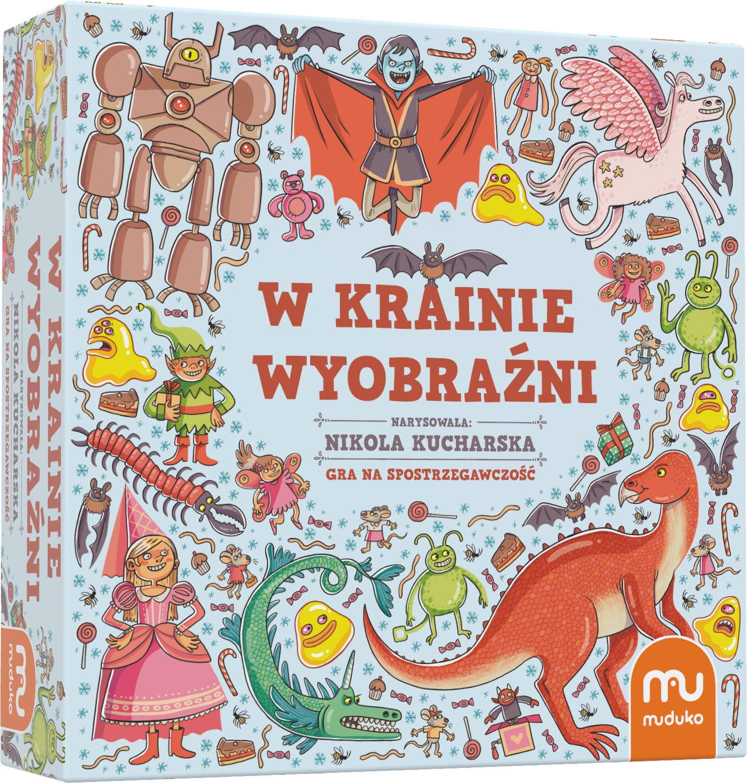 W krainie wyobraźni Muduko PAP, rodzinna gra z planszami pełnymi ilustracji