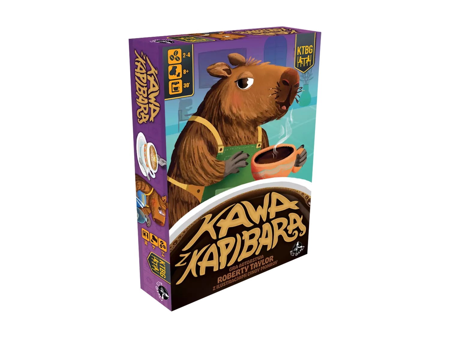 Rodzinna gra karciana Kawa z kapibarą od Alis Games - plansza i karty