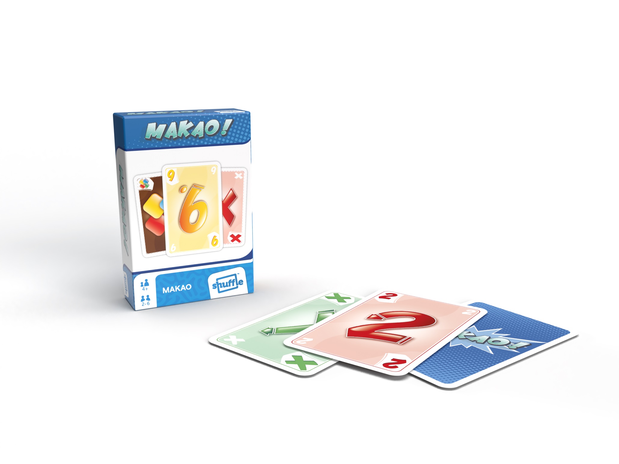 Makao gra karciana Cartamundi – karty 90x60 mm z kolorowymi grafikami