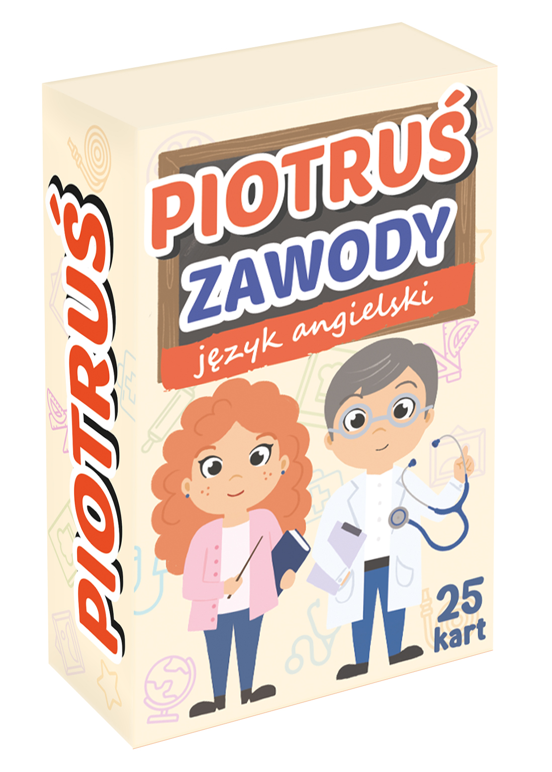 Karty gry Piotruś Zawody do nauki angielskiego dla dzieci KANGUR