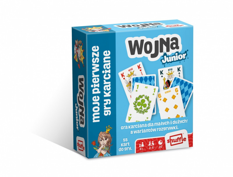 Karty do karcianych gier Wojna Junior z wydawnictwa Cartamundi