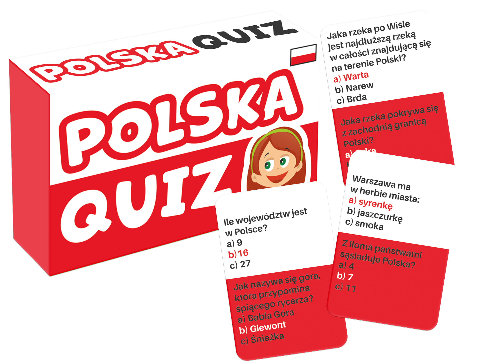 Polska Quiz MINI edukacyjna gra karciana KANGUR