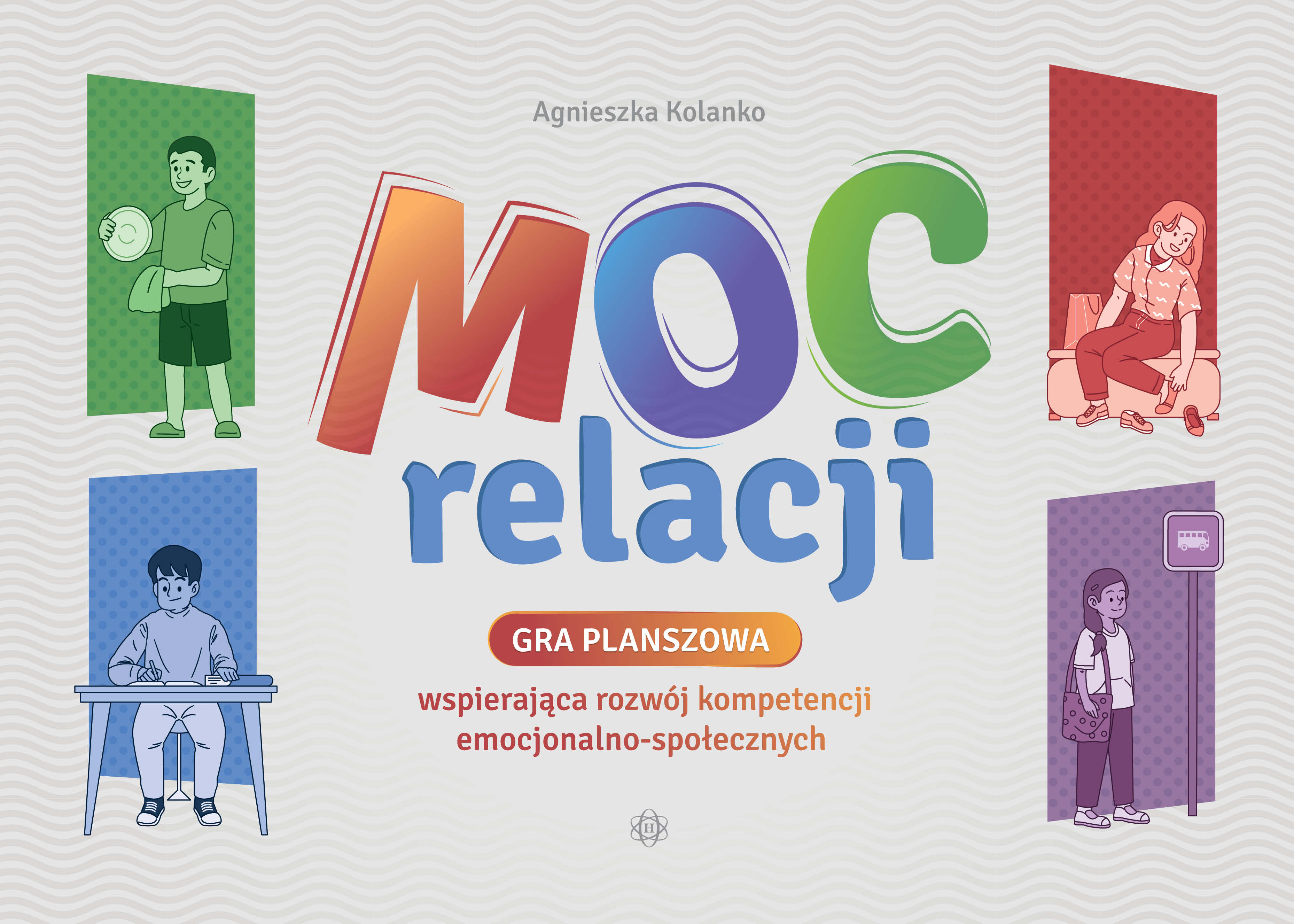 Plansza do gry Moc relacji z podziałem na cztery obszary społeczne - Harmonia podręczniki
