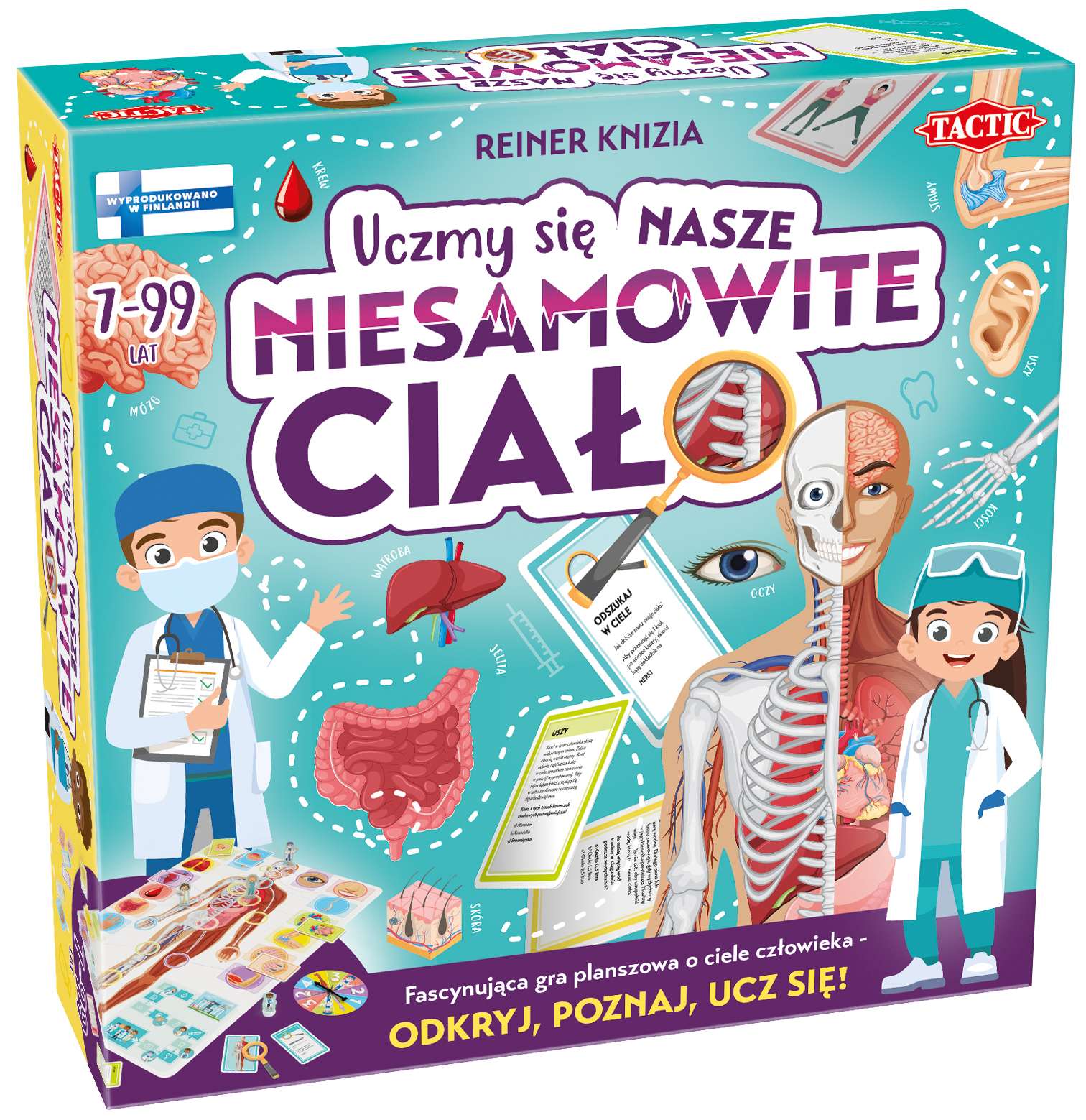 Nasze niesamowite ciało, edukacyjna gra planszowa o ludzkim organizmie