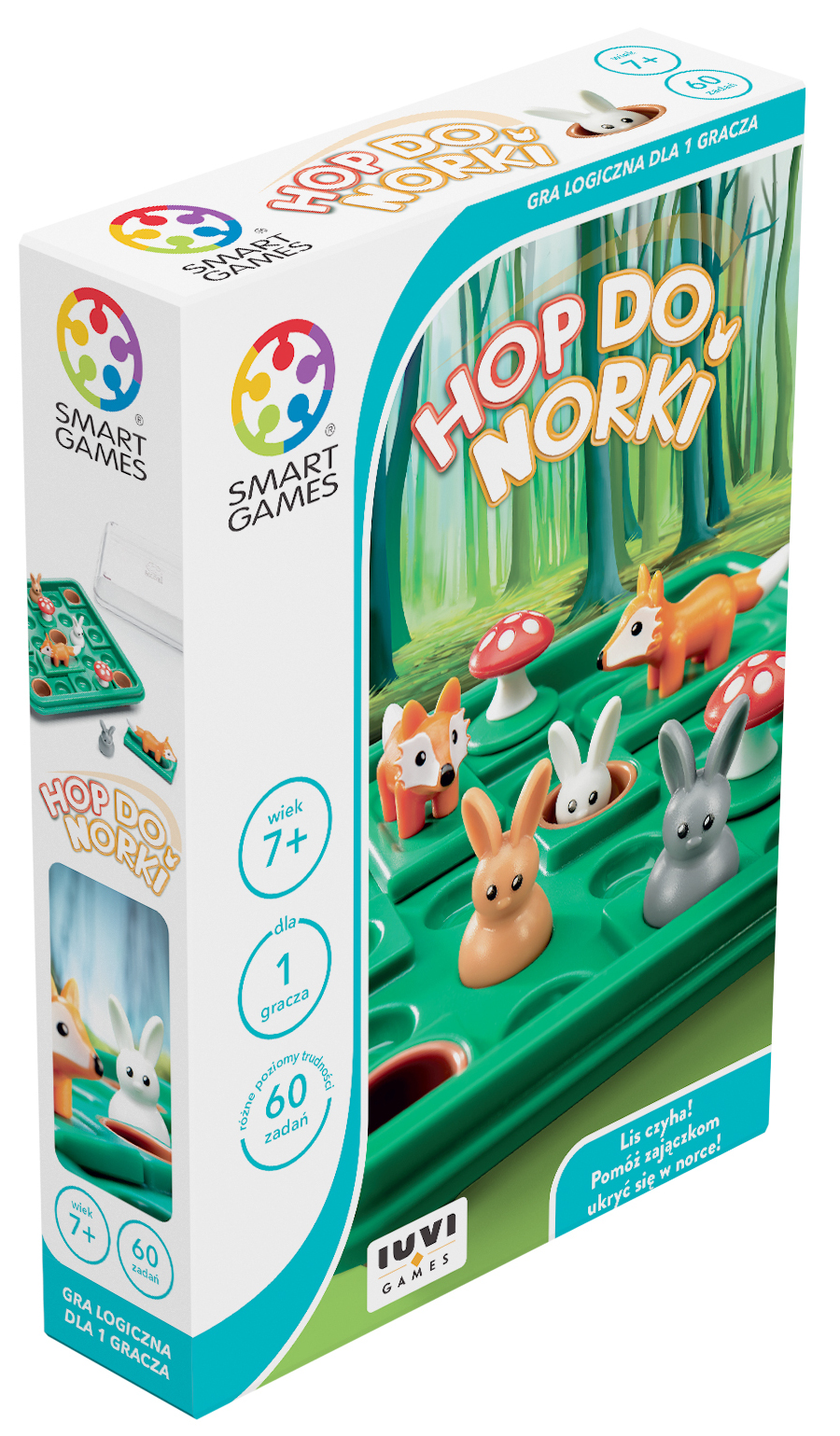Hop do Norki – kolorowa gra logiczna IUVI Games z króliczkami w zestawie