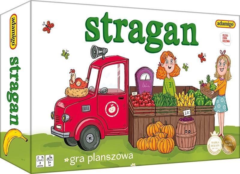 Stragan edukacyjna gra planszowa ADAMIGO z kartami i planszą