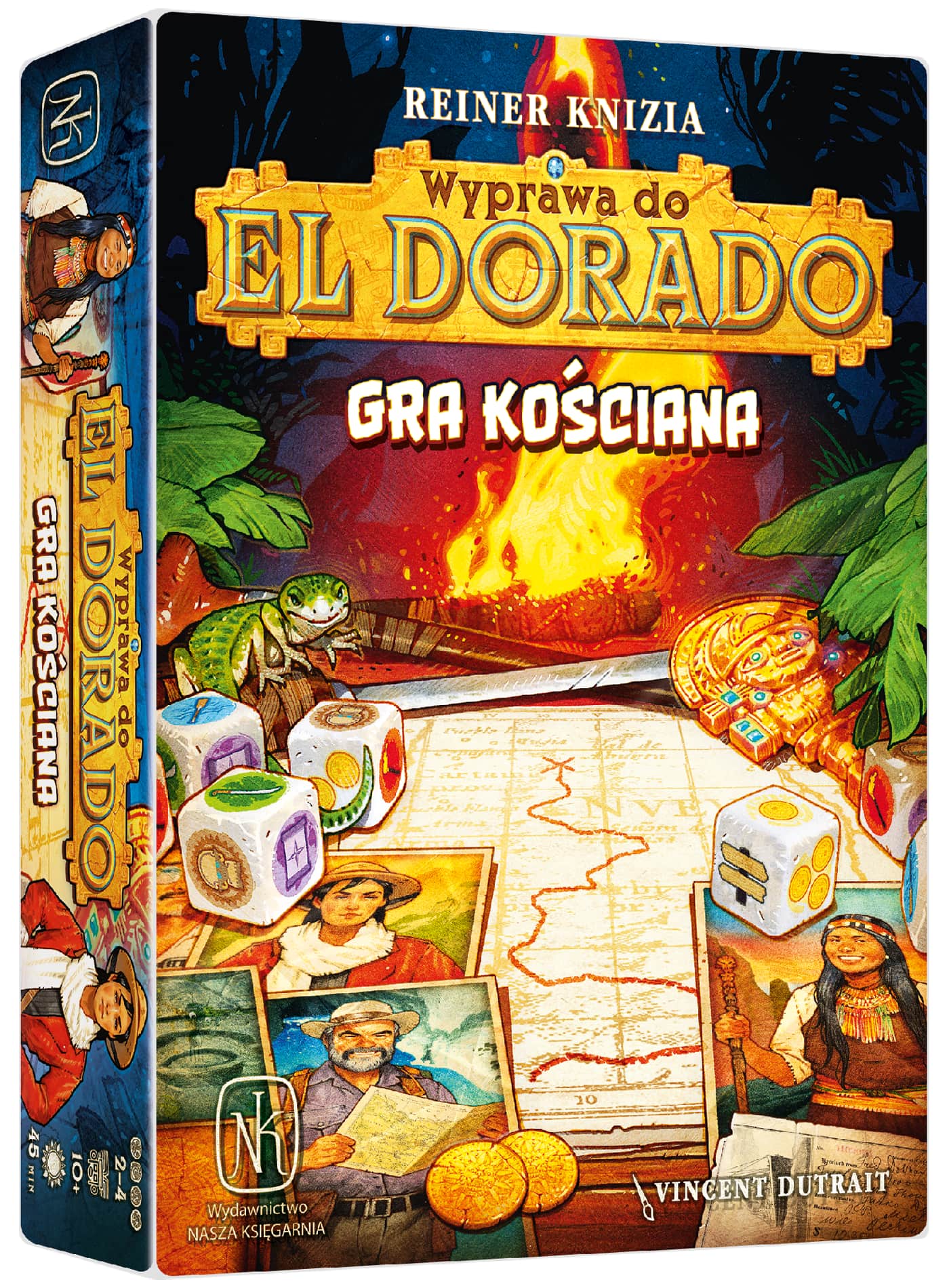 Wyprawa do El Dorado gra kościana strategiczna NASZA KSIĘGARNIA plansza i elementy gry