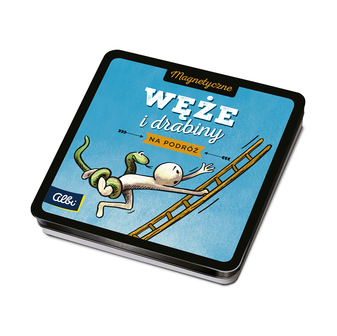 Magnetyczna gra planszowa Węże i Drabiny ALBI z planszą 135x135 mm