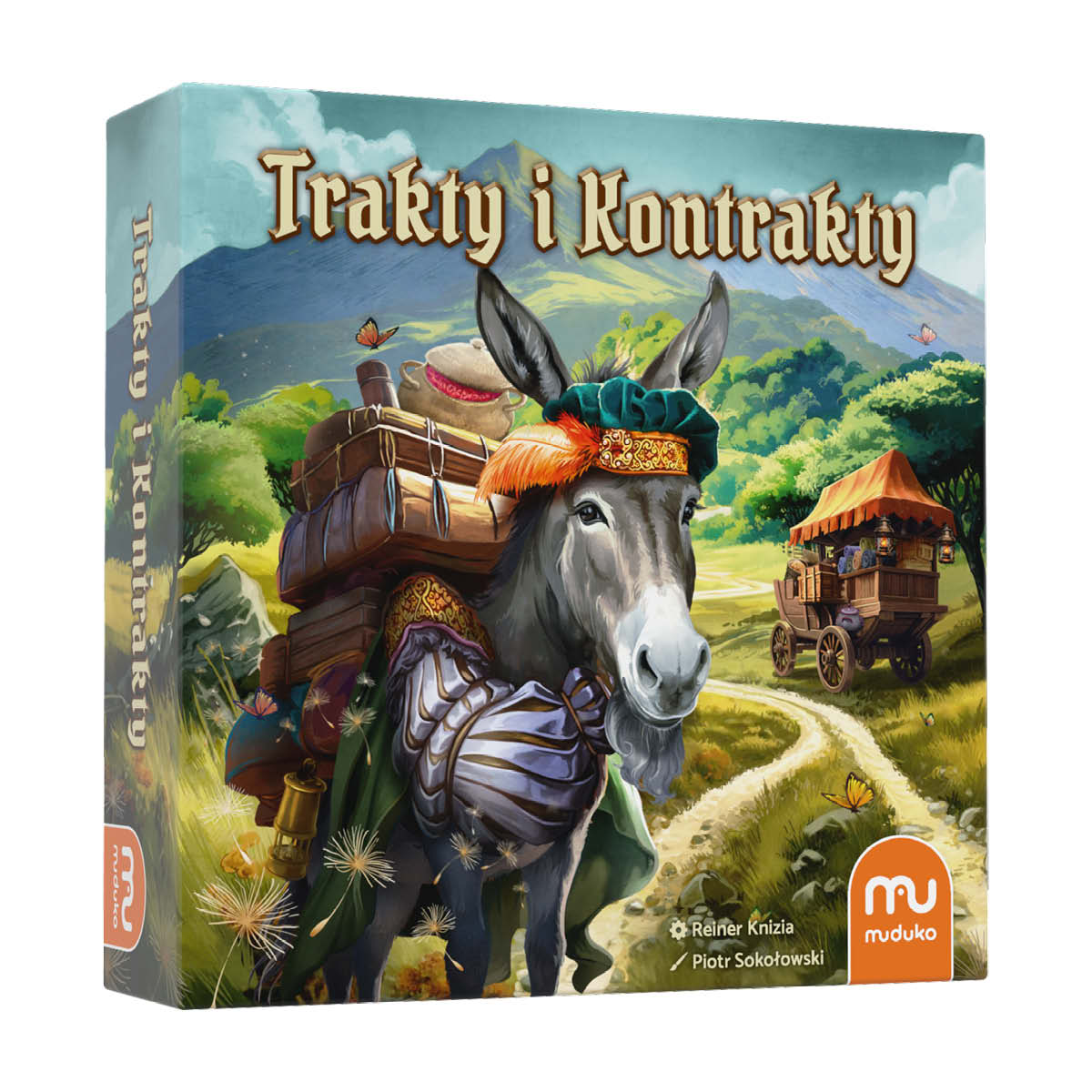 Plansza do gry Trakty i Kontrakty Muduko PAP 240x240 mm z ilustracjami Piotra Sokołowskiego