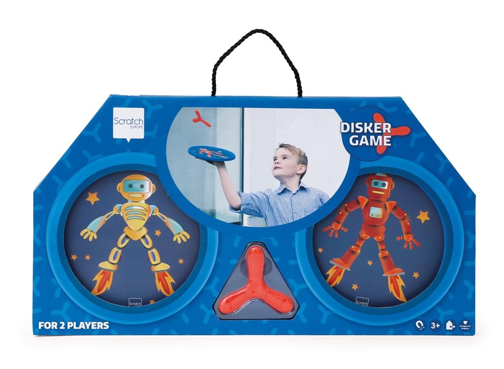 Paletki magnetyczne Rzucaj i Łap Robot SCRATCH z silikonowym dyskiem