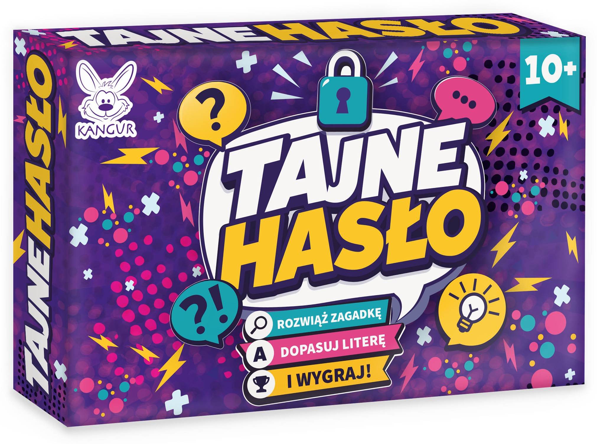 Karty z zagadkami gry Tajne Hasło marki KANGUR o wymiarach 105x175 mm