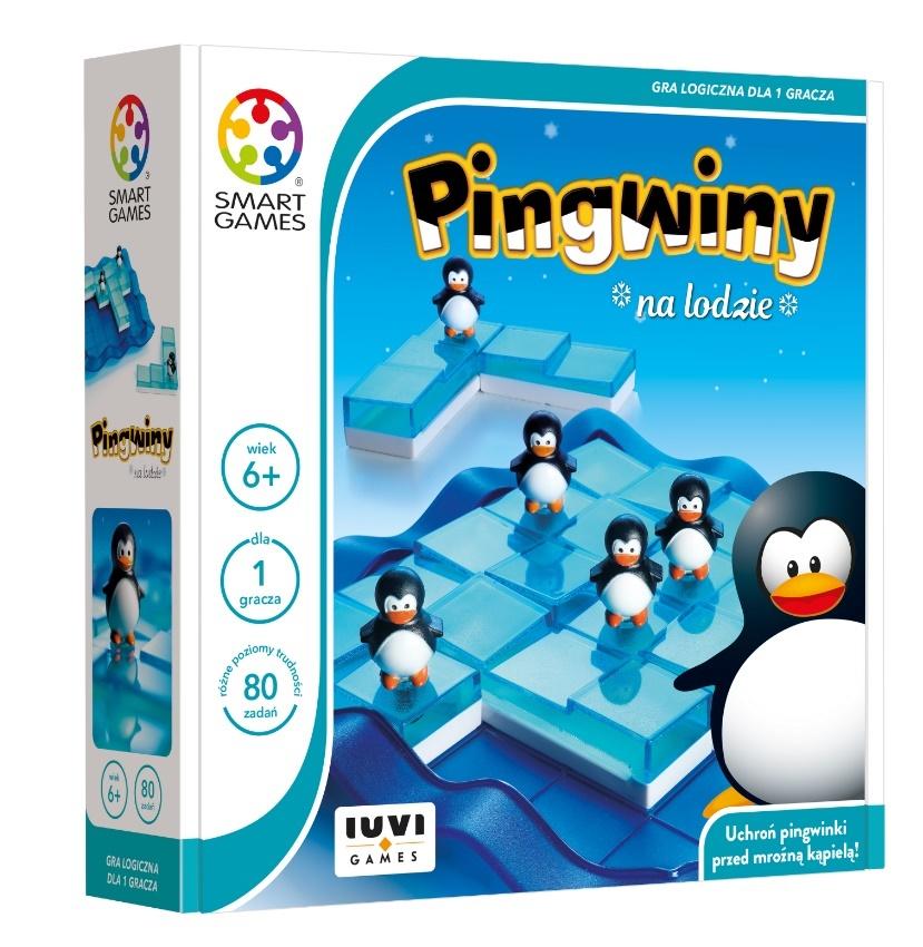 Pingwiny na Lodzie IUVI Games – plansza i elementy do gry logicznej dla dzieci 6+