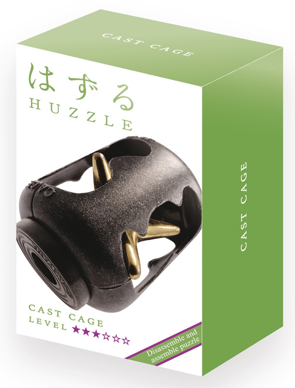 Huzzle Cast Cage Hanayama, metalowa łamigłówka logiczna 3D dla dorosłych