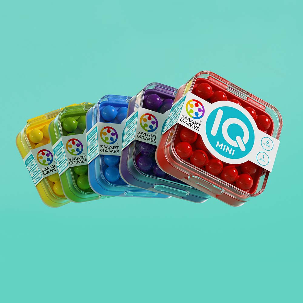 Zestaw elementów gry IQ Mini IUVI Games w różnych kolorach