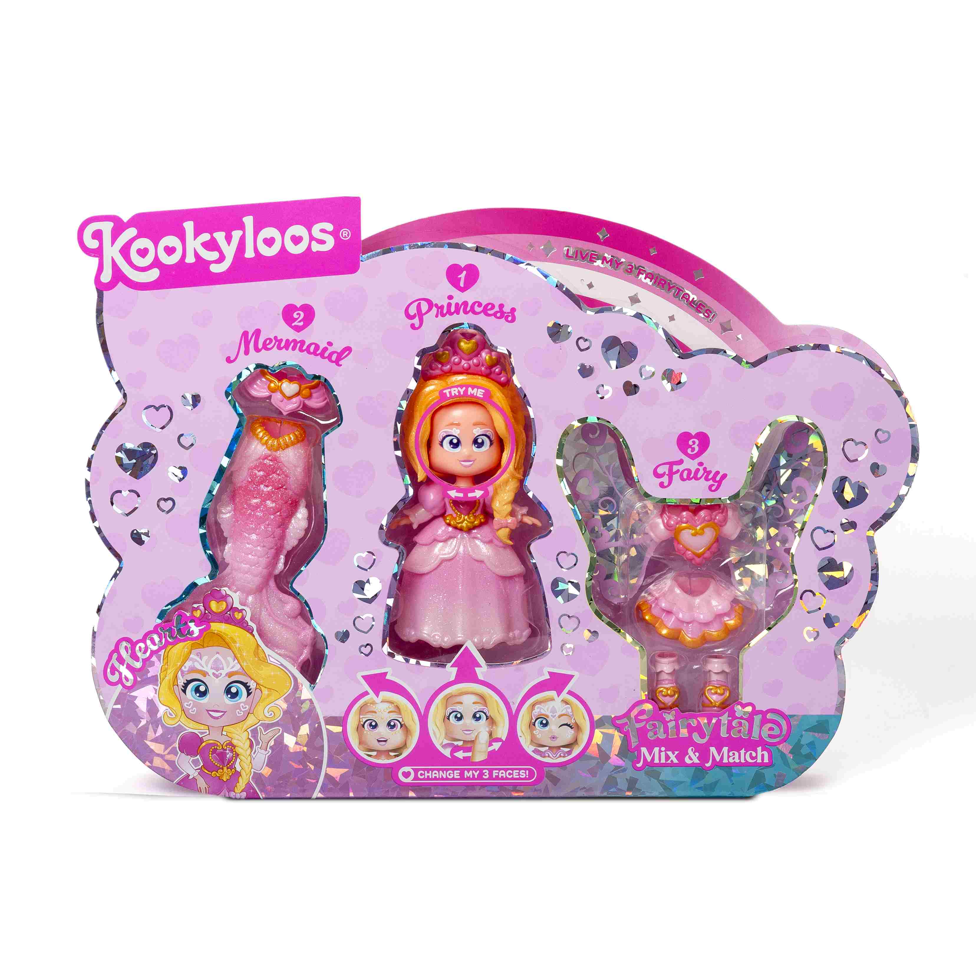 Lalka KookyLoos Fairytale Mix & Match Hearts z trzema strojami i akcesoriami od Magic Box Toys Polska