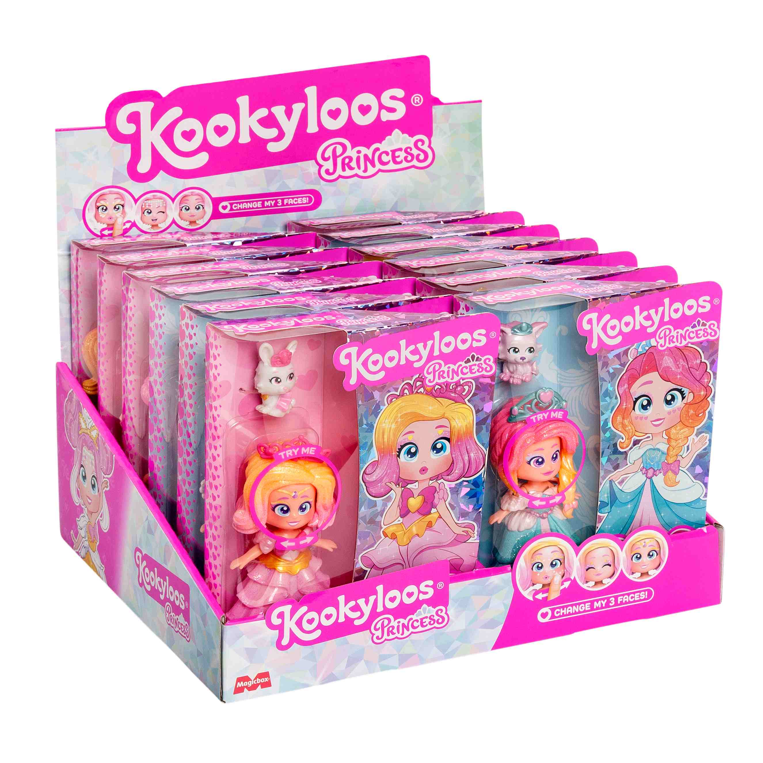 Laleczka KookyLoos Princess Magic Box Toys Polska z 3 minkami, mix wzorów