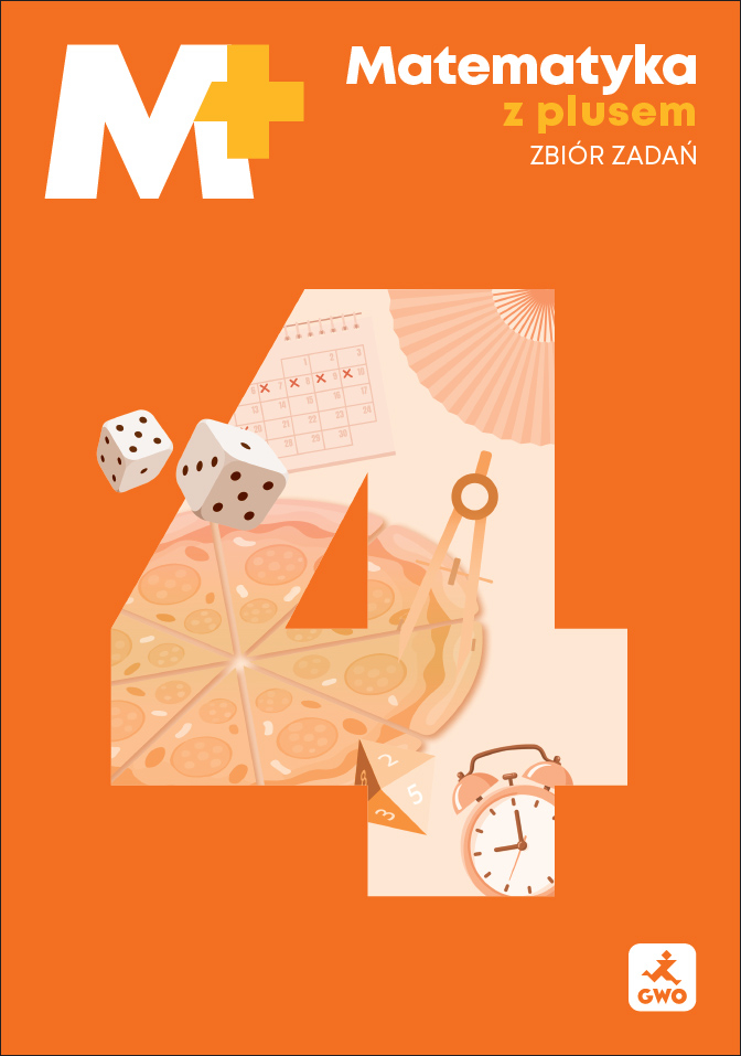 Zbiór zadań Matematyka z plusem 4 GDAŃSKIE WYDAWNICTWO OŚWIATOWE okładka książki dla klasy 4