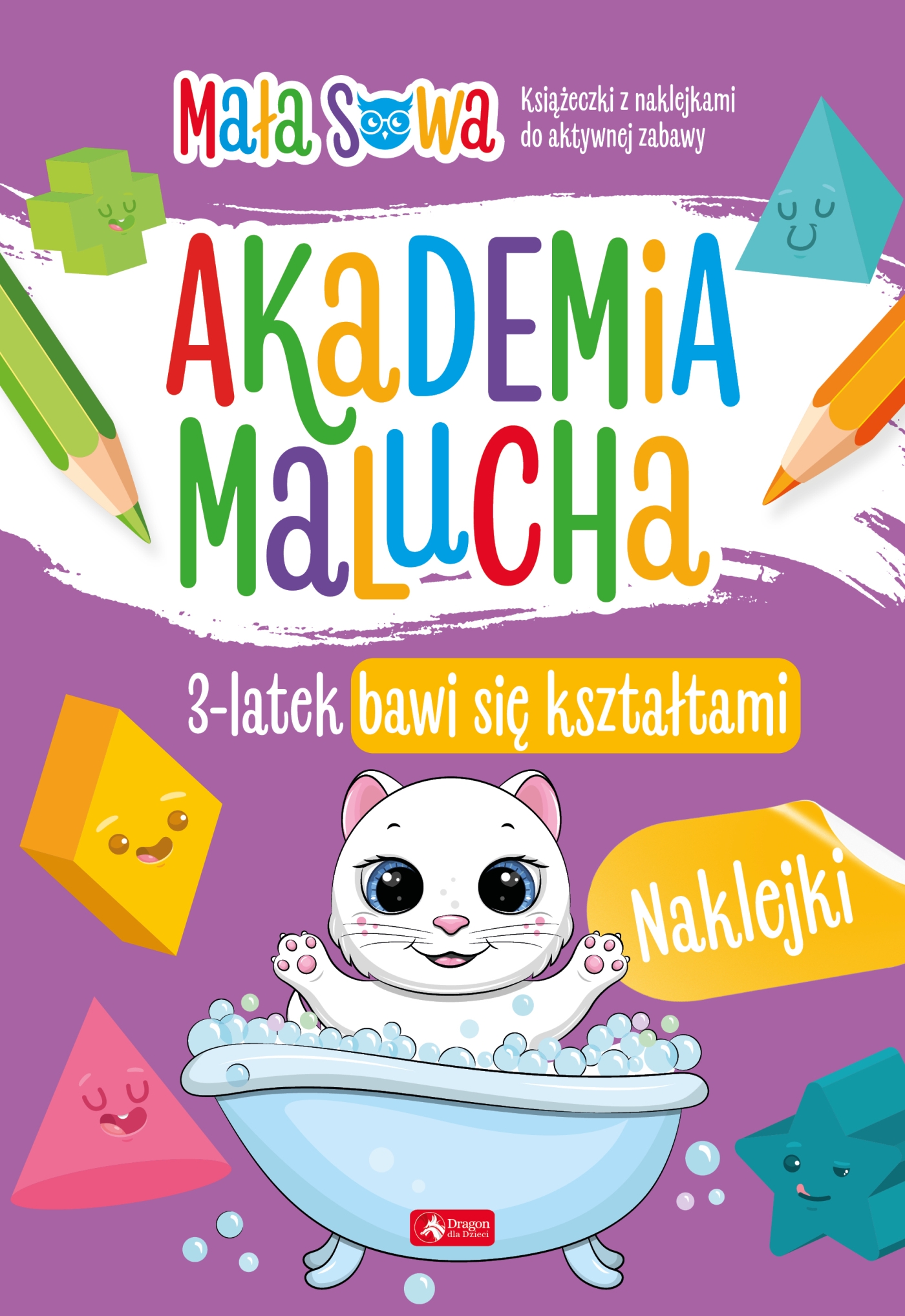 Zeszyt edukacyjny Akademia Malucha 3-latek z naklejkami DRAGON, format 240x165x1 mm