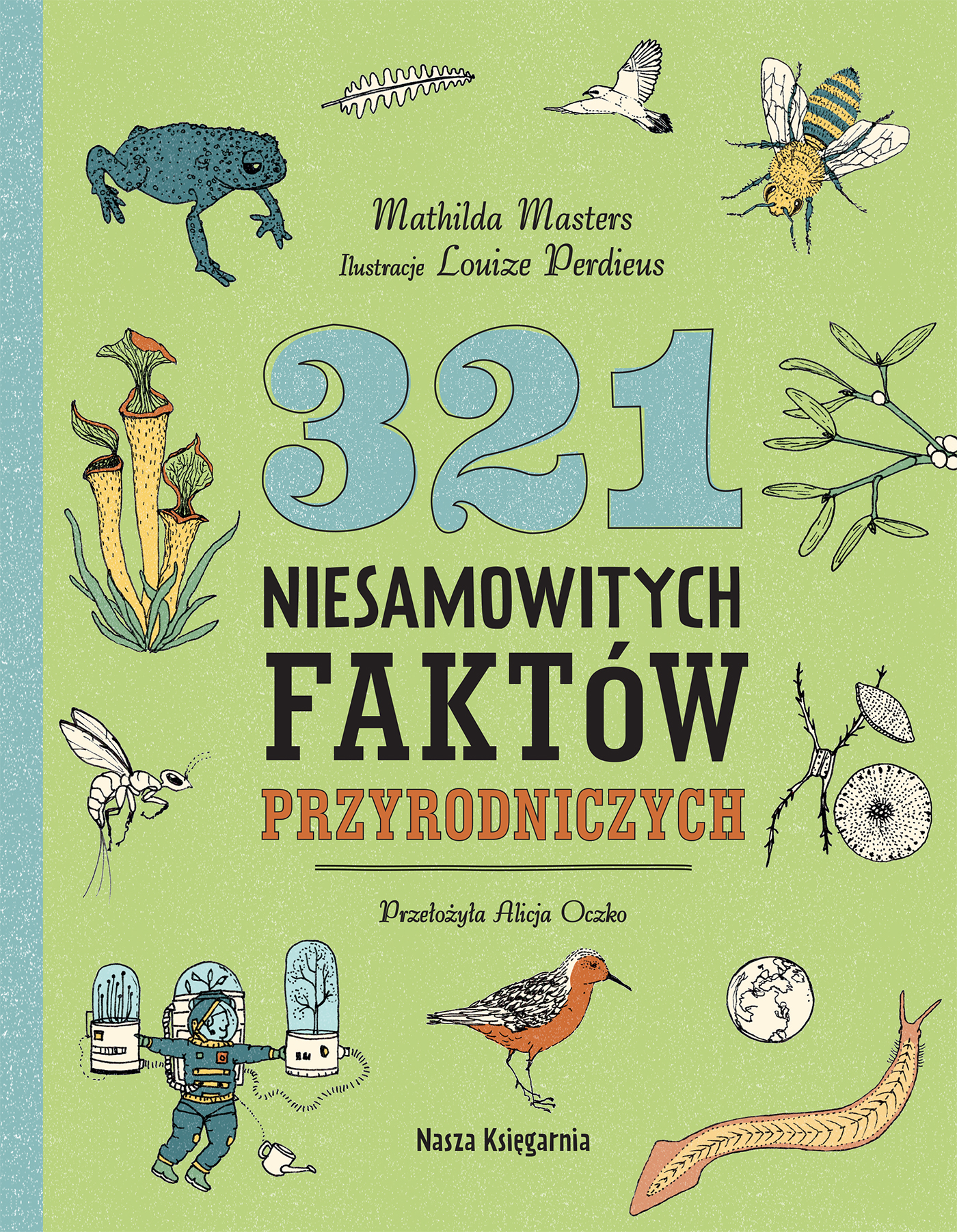 Encyklopedia 321 niesamowitych faktów przyrodniczych NASZA KSIĘGARNIA – okładka książki dla dzieci 9 plus