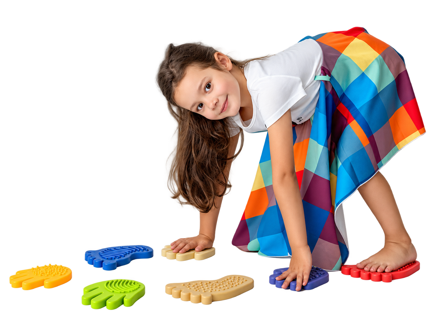 Ścieżka sensoryczna Sensorky – zestaw 8 elementów i 20 kart ruchowych Hencz Toys