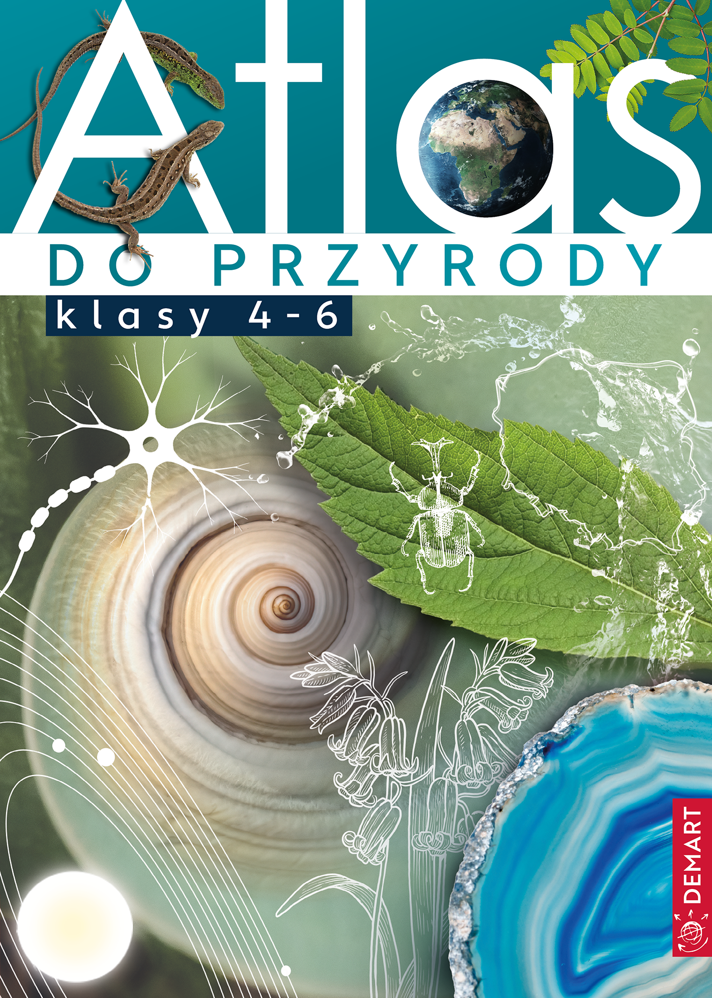 Okładka atlasu do przyrody dla klas 4–6 DEMART w formacie 290x208x1 mm