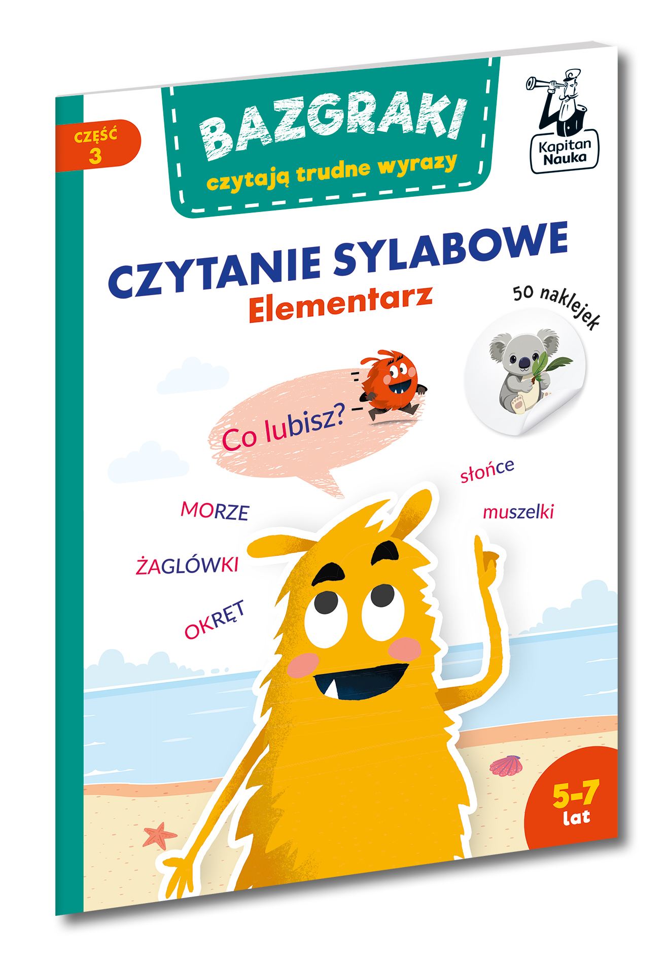 Okładka elementarza Bazgraki do nauki czytania sylabowego dla dzieci w wieku 5–7 lat
