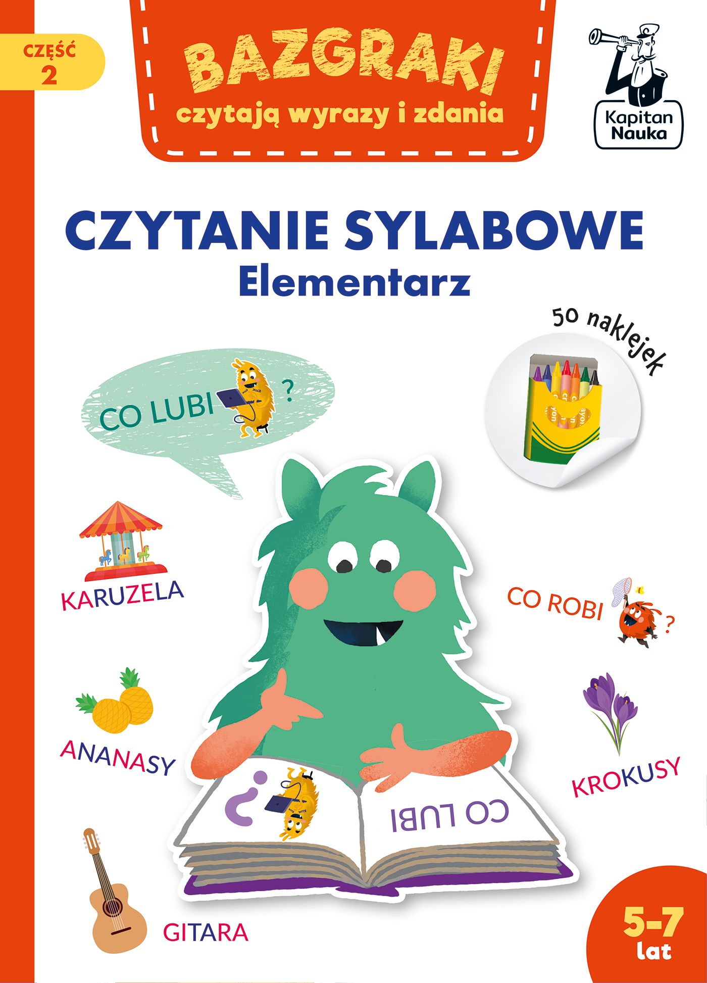 Elementarz Bazgraki czytają wyrazy i zdania Kapitan Nauka do czytania sylabowego