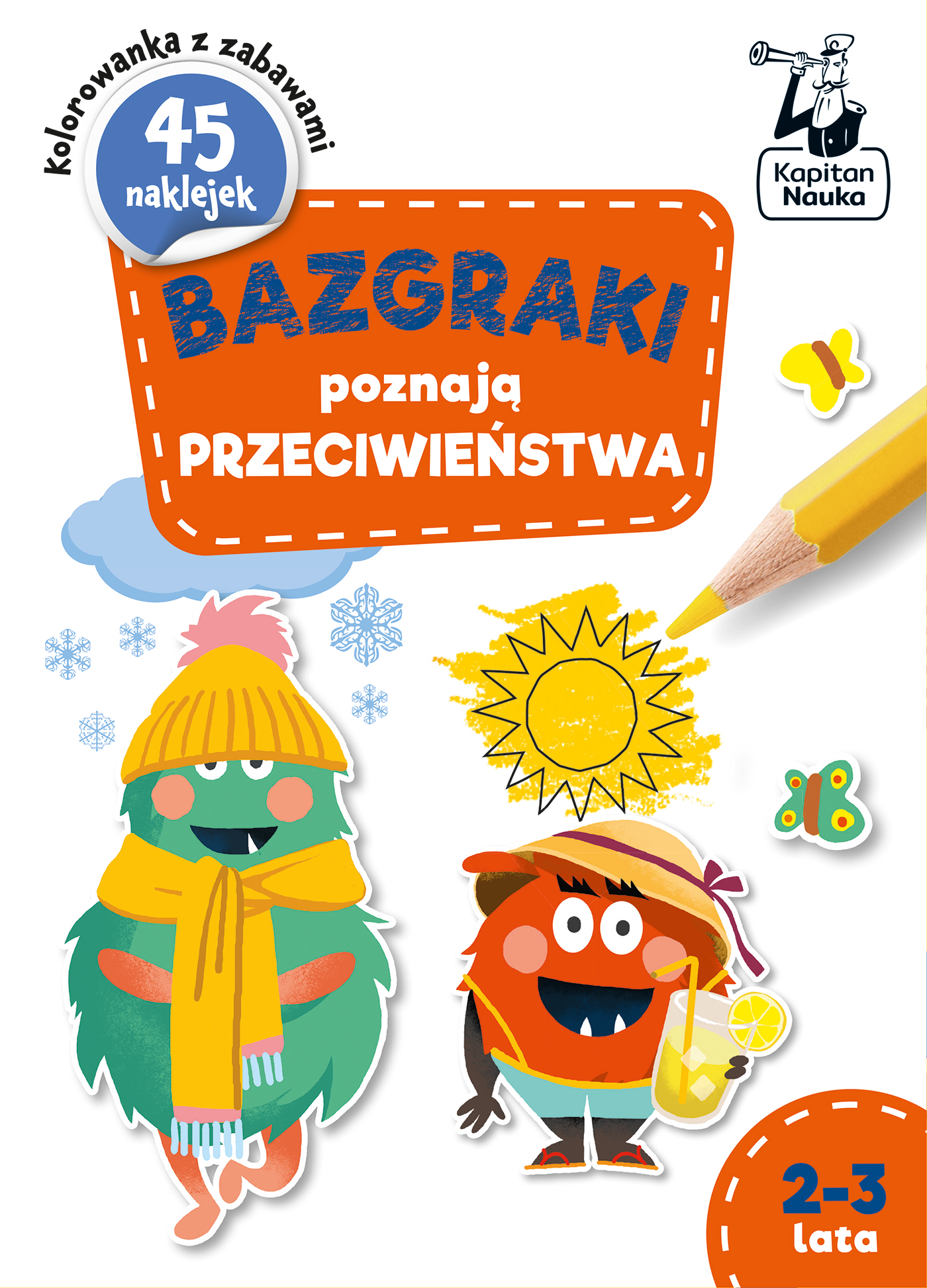 Książeczka edukacyjna Bazgraki poznają przeciwieństwa EDGARD format 285x205x1 mm dla dzieci 2–3 lata