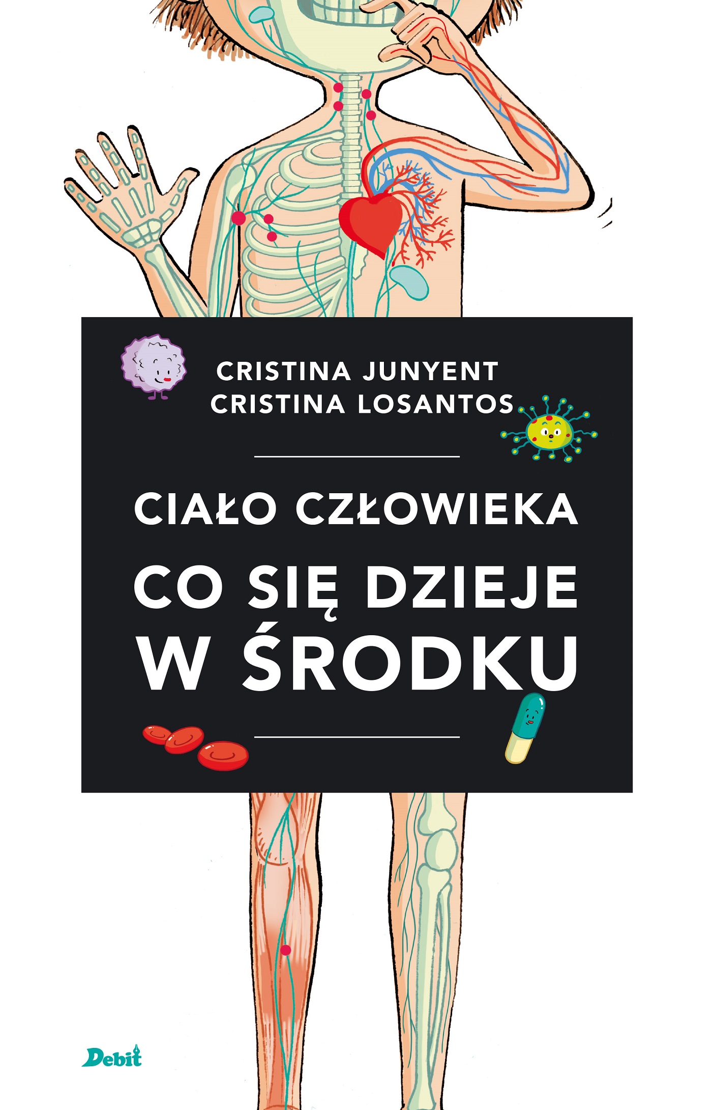 Książka o ciele człowieka DEBIT z klapkami, które skrywają ciekawostki o anatomii