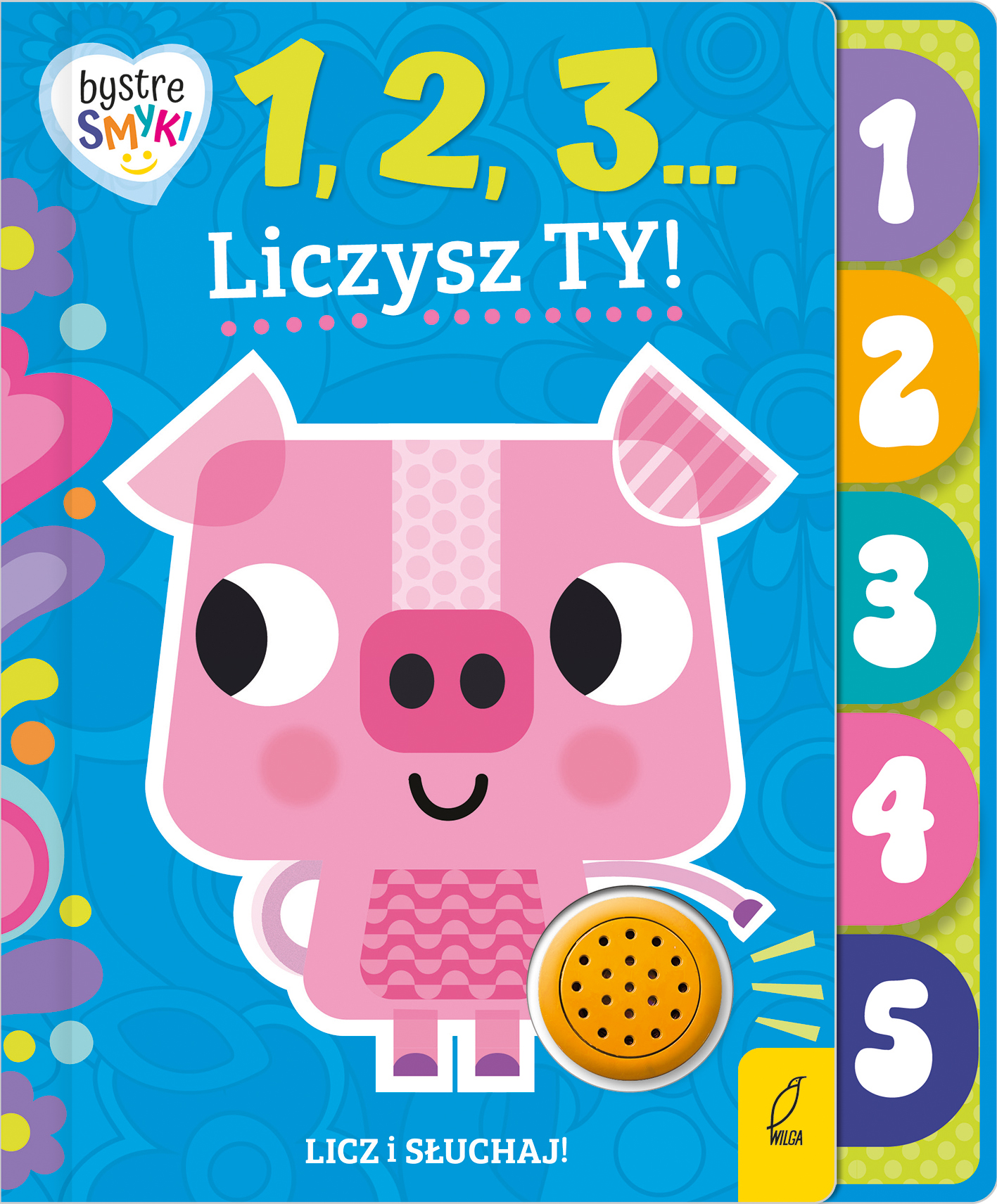 Interaktywna książeczka Bystre smyki z modułem dźwiękowym i kolorowymi ilustracjami Wilga