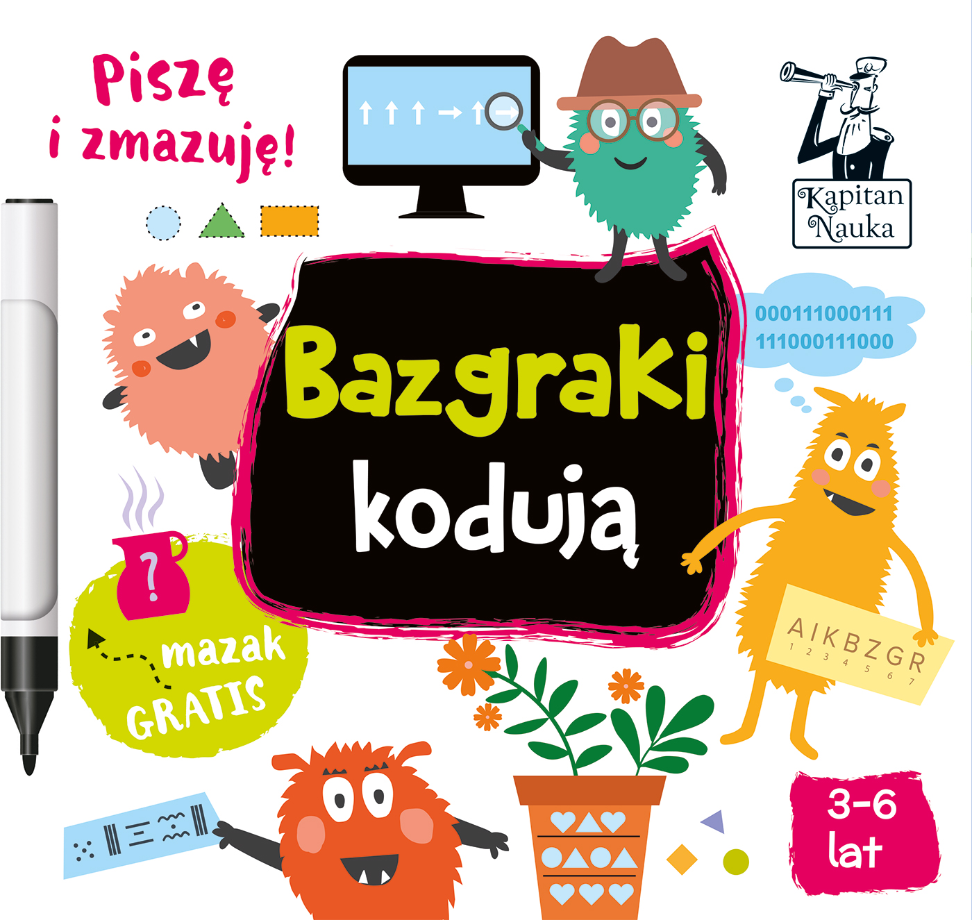 Książka Bazgraki kodują EDGARD – ćwiczenia suchościeralne dla dzieci w wieku 3–6 lat