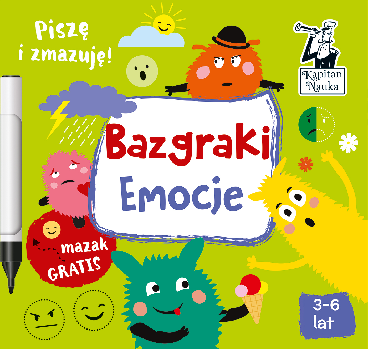 Bazgraki. Emocje EDGARD, książeczka edukacyjna o uczuciach dla przedszkolaków