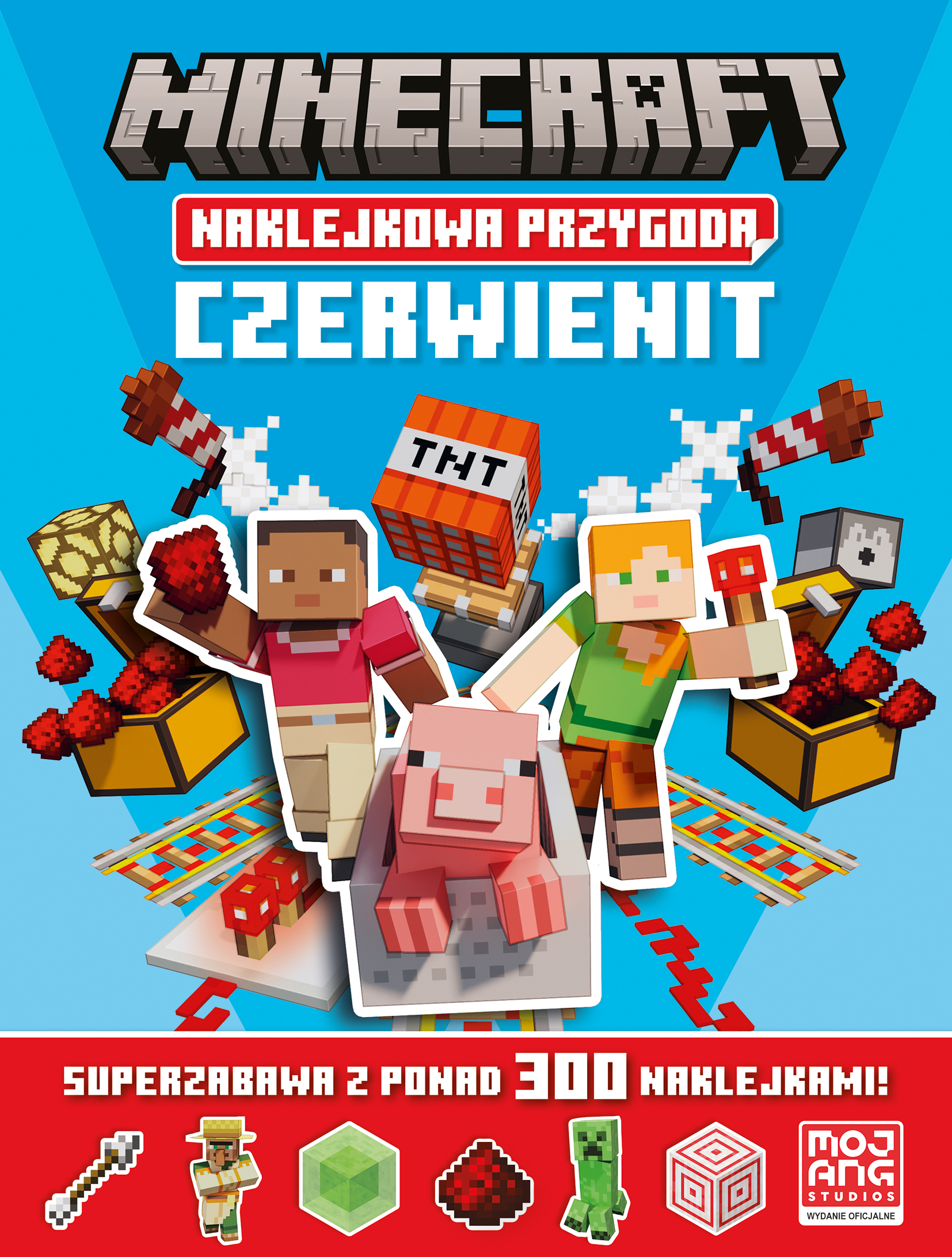 Minecraft Naklejkowa przygoda Czerwienit HARPERKIDS książka z naklejkami