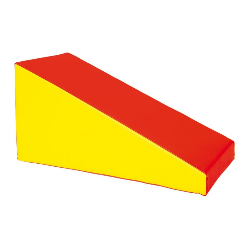 Klin ATLAS ustawiony na boku z widocznymi proporcjami i krawędziami; wymiary 100 x 50 x 50 cm jako pomoc do pozycjonowania pacjenta