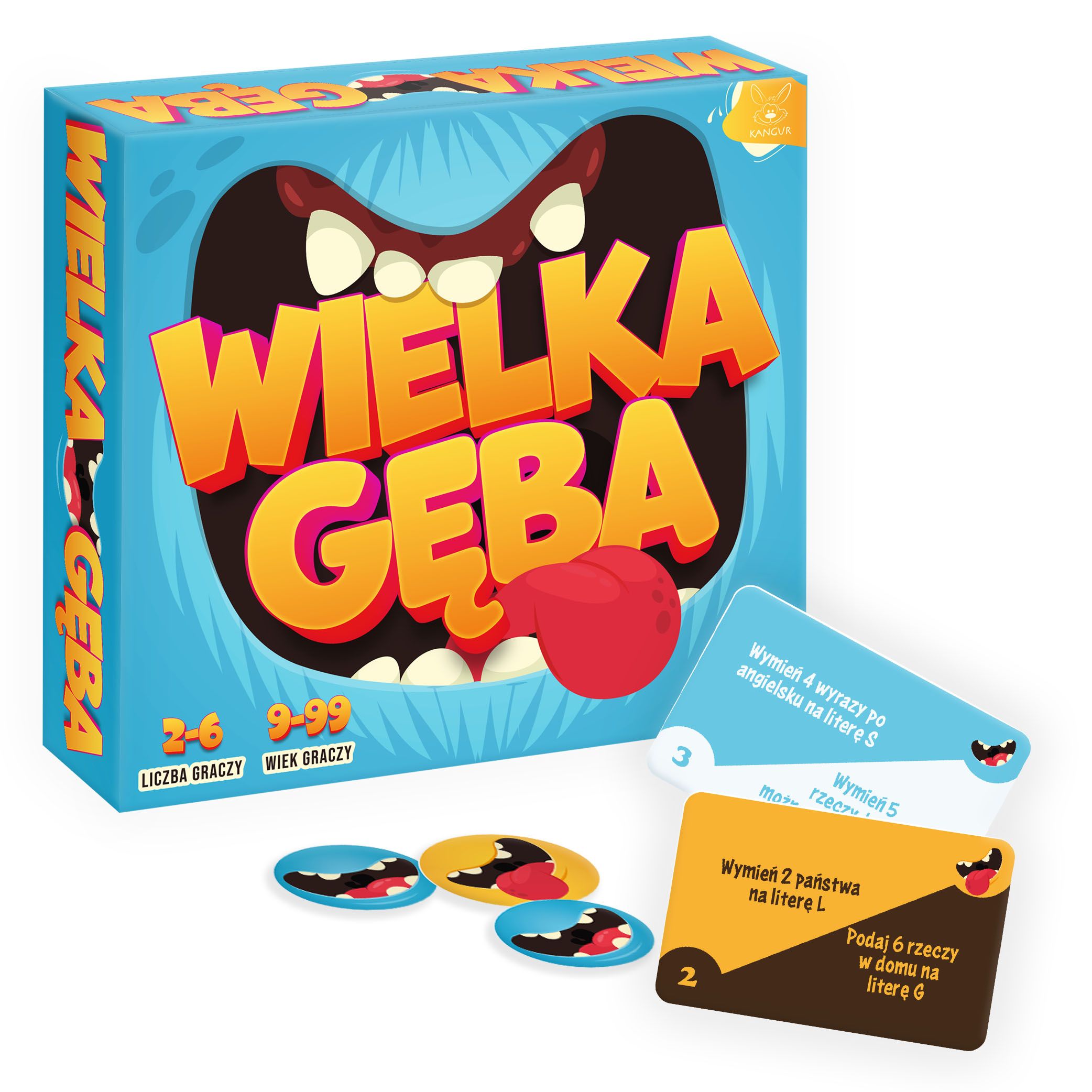 Wielka Gęba szybka gra rodzinna KANGUR 173x185 mm