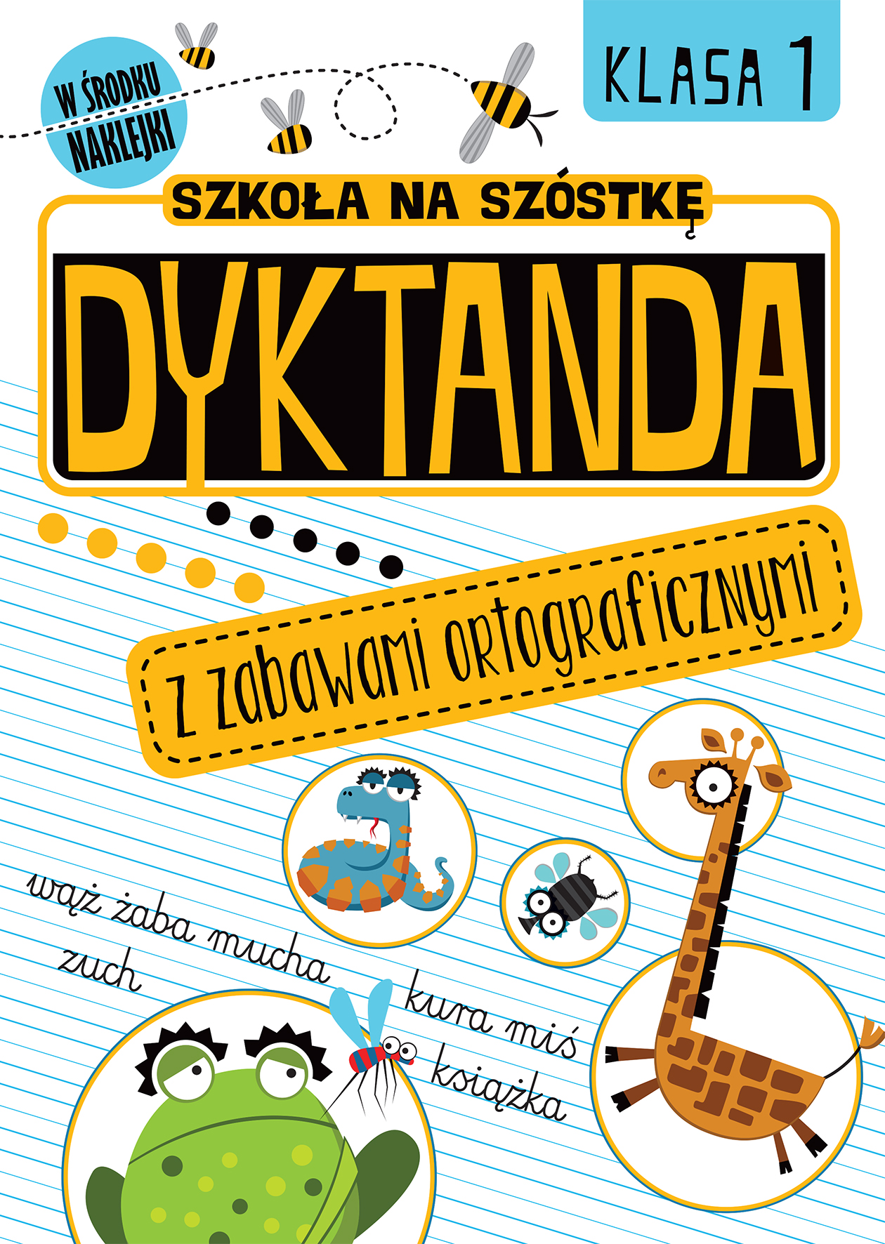 Dyktanda z zabawami ortograficznymi Wilga - okładka książki 295x210x1 mm