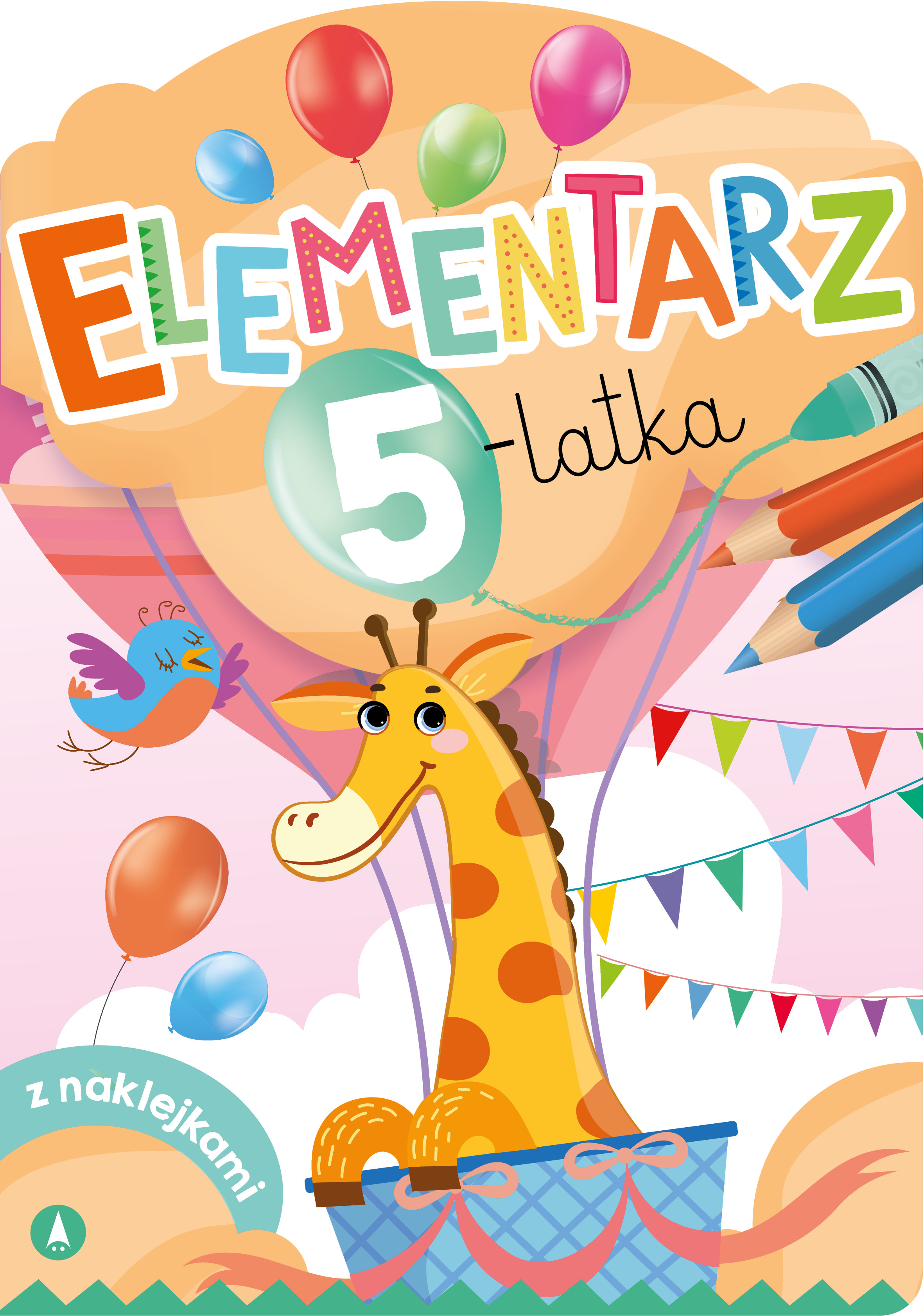 Elementarz 5-latka z naklejkami – książka edukacyjna dla przedszkolaka wydawnictwa Skrzat