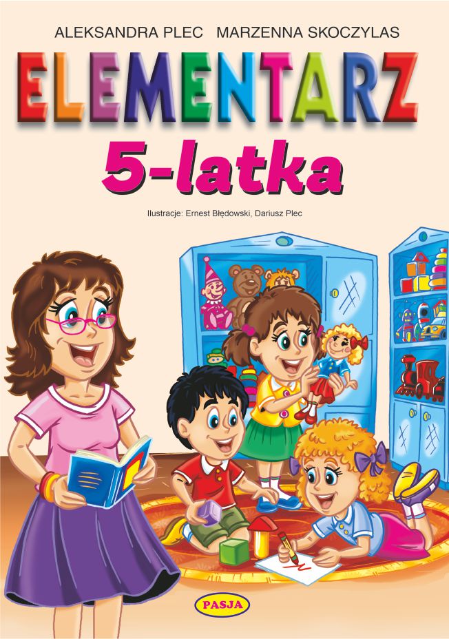 Elementarz 5-latka Pasja - okładka książki edukacyjnej 120 stron format 297x210x1 mm