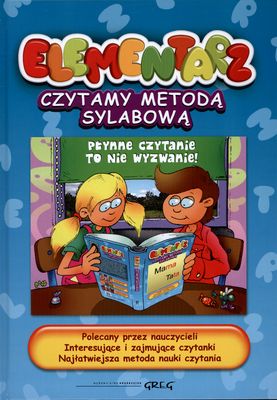 Elementarz. Czytamy metodą sylabową książka GREG z twardą oprawą i kolorowymi ilustracjami