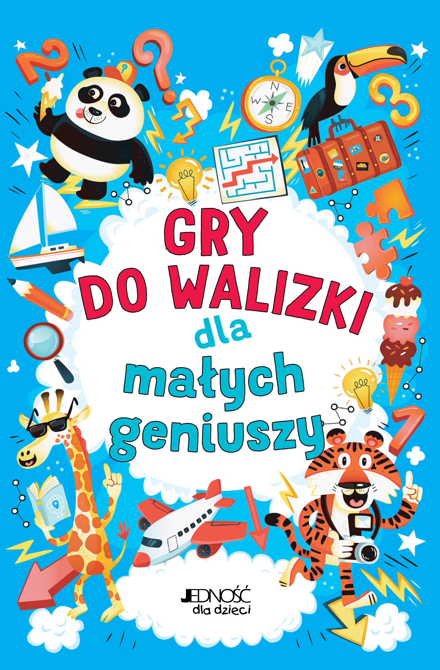 Gry do walizki dla małych geniuszy - okładka książki edukacyjnej Jedność