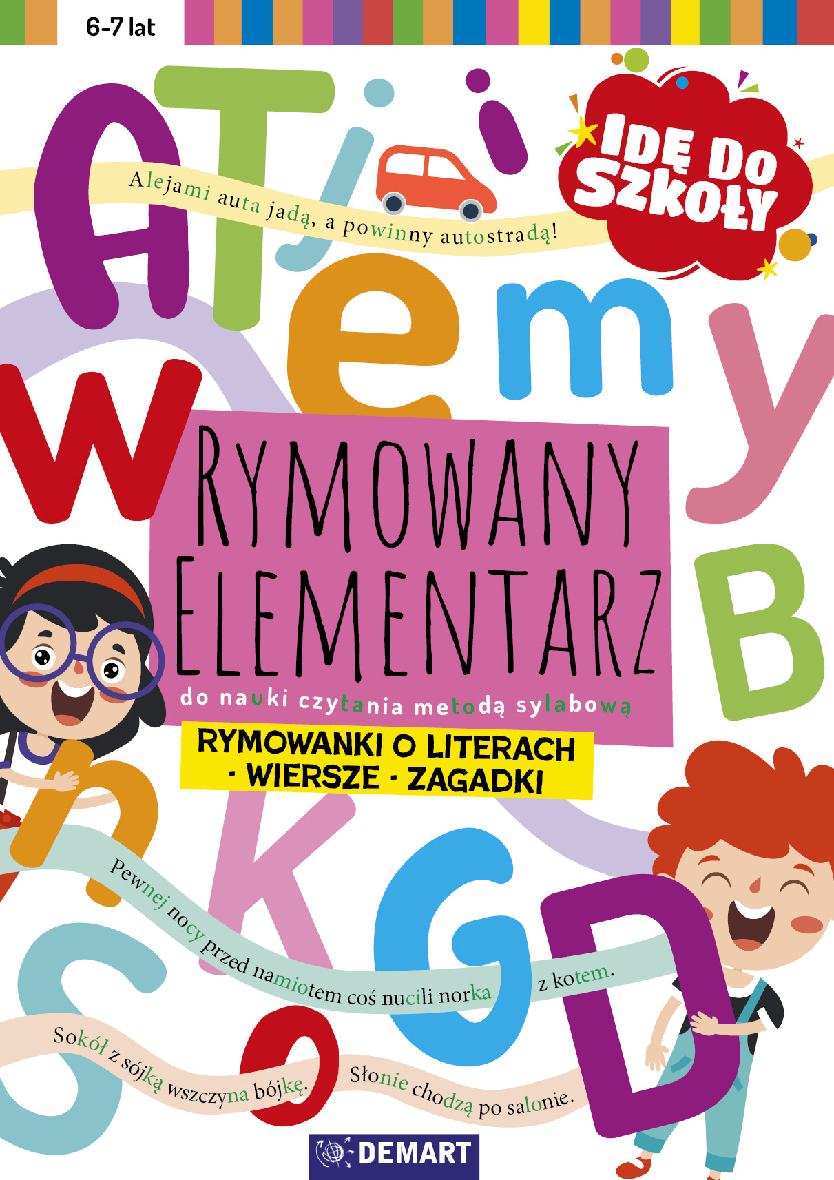 Elementarz Idę do szkoły DEMART – okładka książki do nauki czytania metodą sylabową